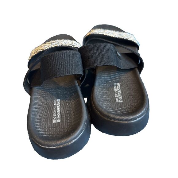 Skechers Goga Mat Sandals Metallic Studded Size 8 - Picture 6 of 10